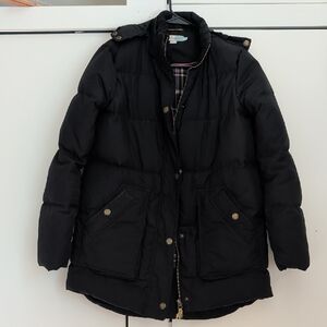Boden Black Puffer Coat